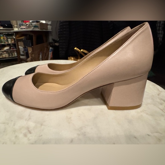 STUART WEITZMAN Made In Spain Leather Flareblock 60 Pumps Sz 5.5 - Picture 2 of 5